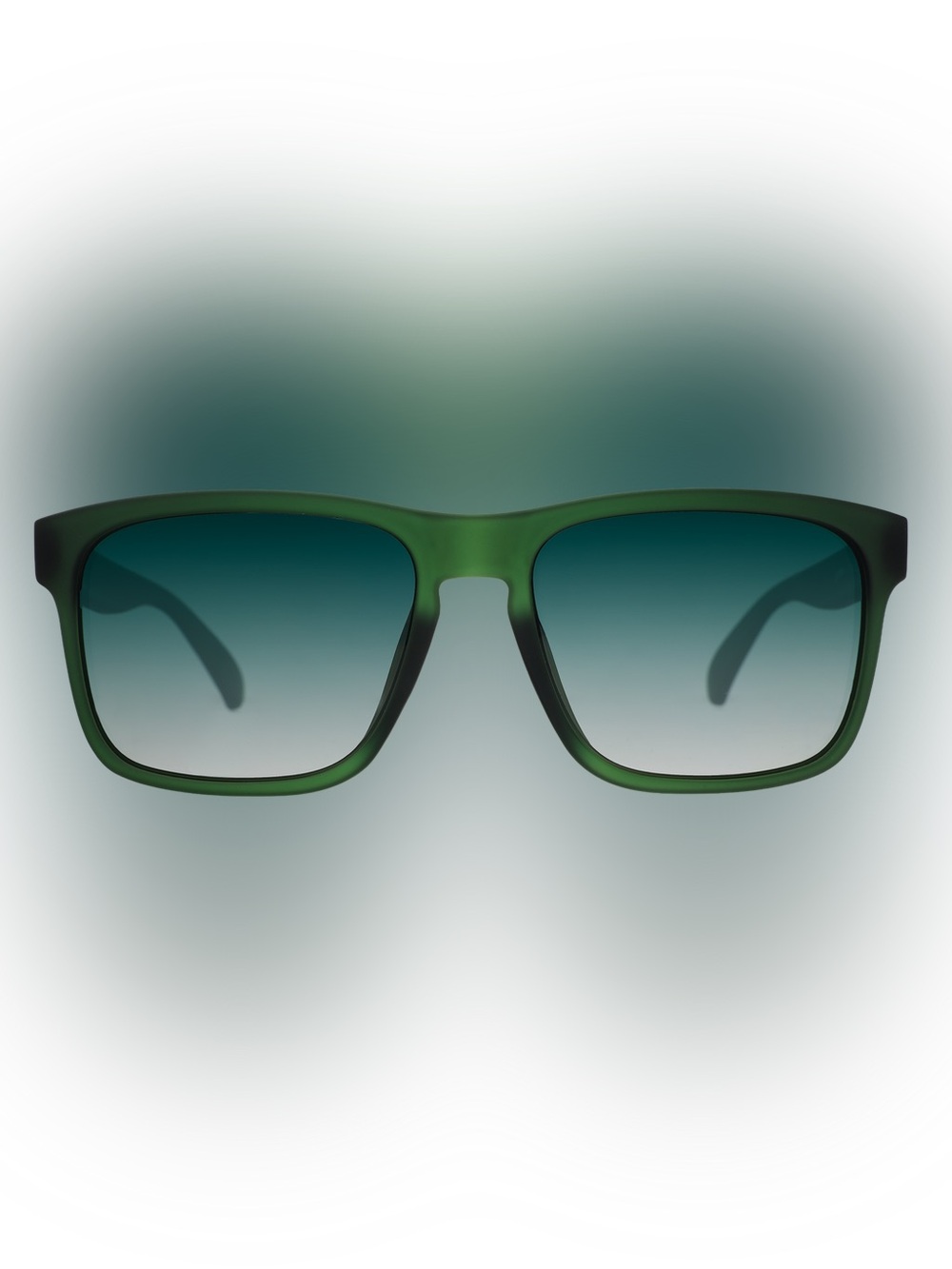Goodr Grand Gs sunglasses with green gradient lenses